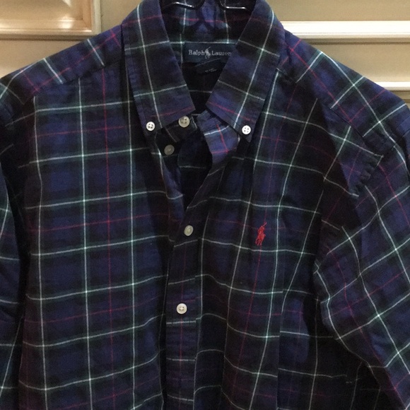Polo Ralph Lauren Other - Ralph Lauren Navy plaid Button down. Boys L(16-18)